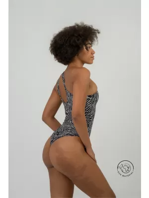 FORTALEZA Monokini - zebra 735 WHITE Nebbia