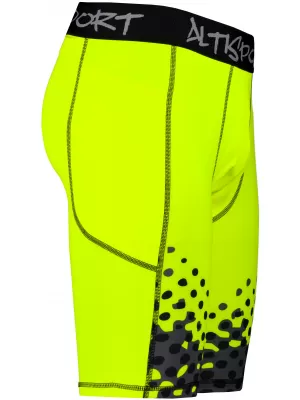 Férfi sportlányok a prémium térdénél ALTISPORT VOJ/ALM109LEG02 FLUO SÁRGA