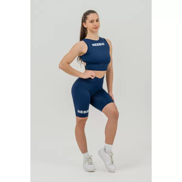  SNATCHED 614 SÖTÉKKÉK Nebbia 9 hüvelykes magas derekú leggings 