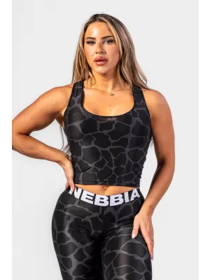TERMÉSZET Ihlette sportnövény felső Racer back” 549 BLACK Nebbia