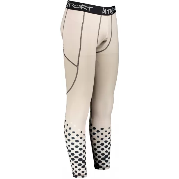  Férfi hosszú prémium sportleggings ALTISPORT VOJ/ALM109LEG01 VILÁGOSBARNA 