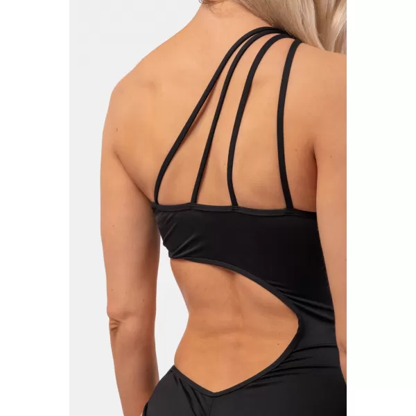  Aszimmetrikus egy vállú monokini 459 BLACK Nebbia 