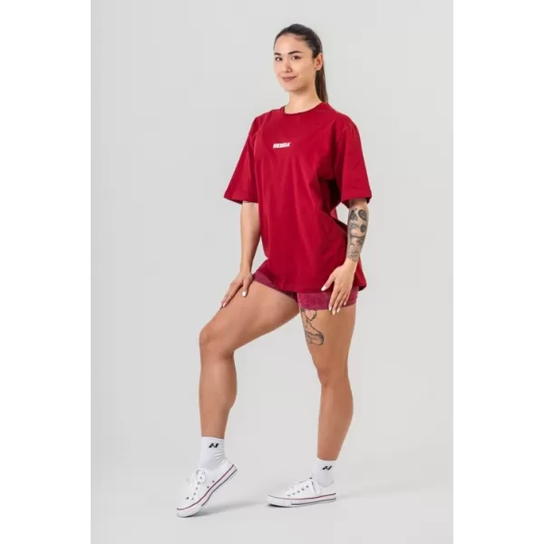 Túlméretezett póló GYM ESSENTIALS 381 DARK RED Nebbia 