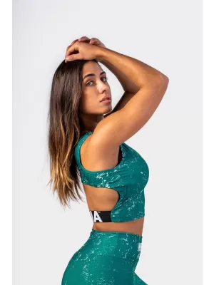 Crop top ROUGH GIRL 617 GREEN Nebbia