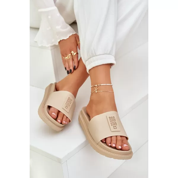  Női papucsok BIG STAR LL274A210 BEIGE Big Star cipők 