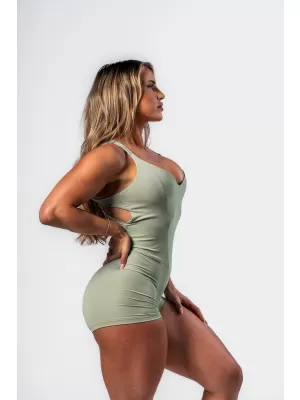 Alakformáló fitnesz overall STRONG BEAUTY 427 LIGHT GREEN Nebbia