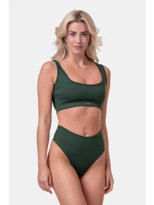 Bikini Active Black - karkötő felső 554 DARK GREEN Nebbia
