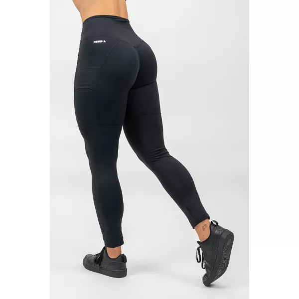  Magas derekú leggings LEG DAY GOALS 248 BLACK Nebbia 
