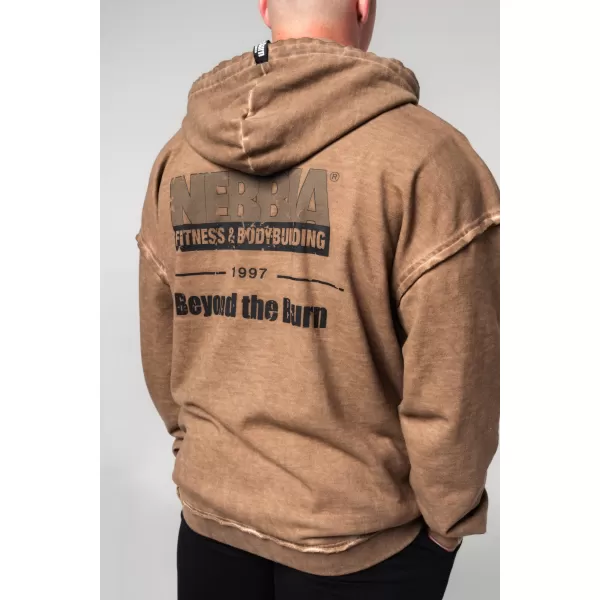  Kimosott pulóver cipzárral GYM BRO 362 LIGHT BROWN Nebbia 