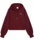 Női pulóver PUMA WARDROBE ESS RELAXED CROPPED HOODIE TR 629746-96 PIROS