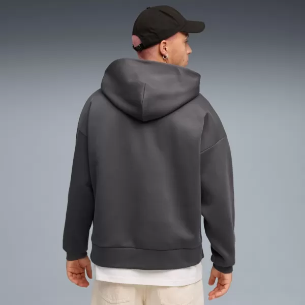  Férfi pulóver PUMA WARDROBE ESS BOXY FULL-ZIP HOODIE DK 632066-44 SZÜRKE 