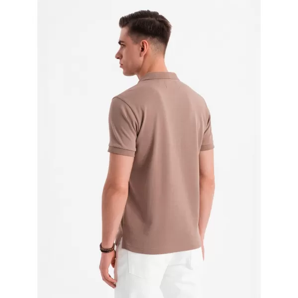  Férfi t -póló OMBRE OM-POSS-0148 VILÁGOSBARNA 