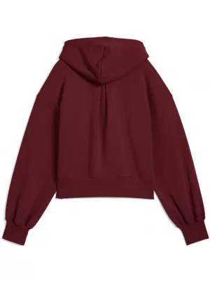 Női pulóver PUMA WARDROBE ESS RELAXED CROPPED HOODIE TR 629746-96 PIROS