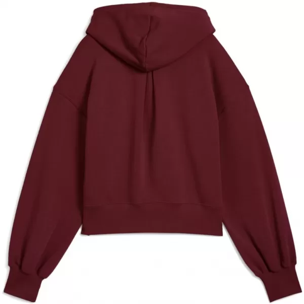  Női pulóver PUMA WARDROBE ESS RELAXED CROPPED HOODIE TR 629746-96 PIROS 