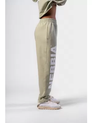 Bő bő melegítőnadrág BOYFRIEND STYLE 432 LIGHT GREEN Nebbia