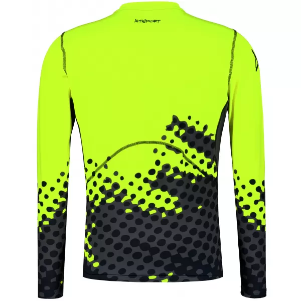  Férfi funkcionális tömörítési T -póló hosszú ujjú prémiummal ALTISPORT VOJ/ALM109TR03 FLUO SÁRGA 