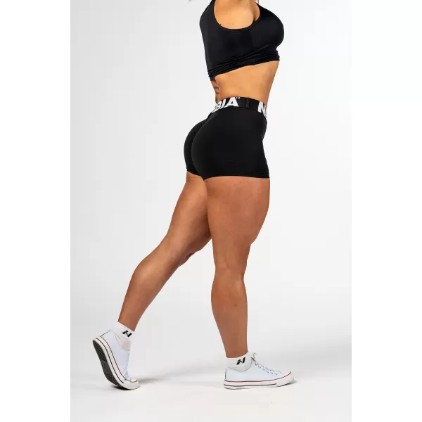  Fitness rövidnadrág magas derékkal GLUTE PUMP 240 BLACK Nebbia 