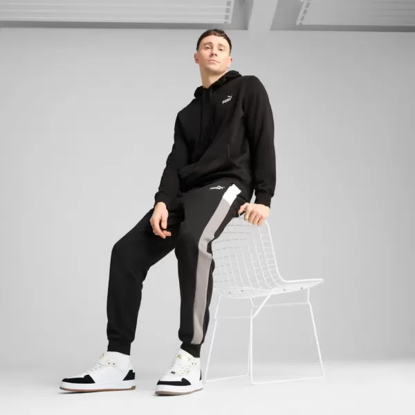  Férfi melegítőnadrág PUMA ESS BLOCK SWEATPANTS FL CL 684688-01 FEKETE 