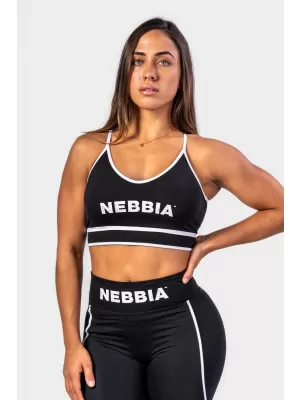 Közepes tartású sportmelltartó MY RULES 608 BLACK Nebbia