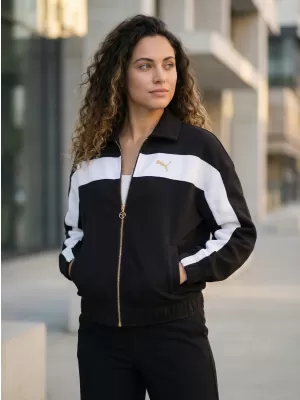 Női kabát PUMA T7 RELAXED TRACK JACKET 632137-01 FEKETE
