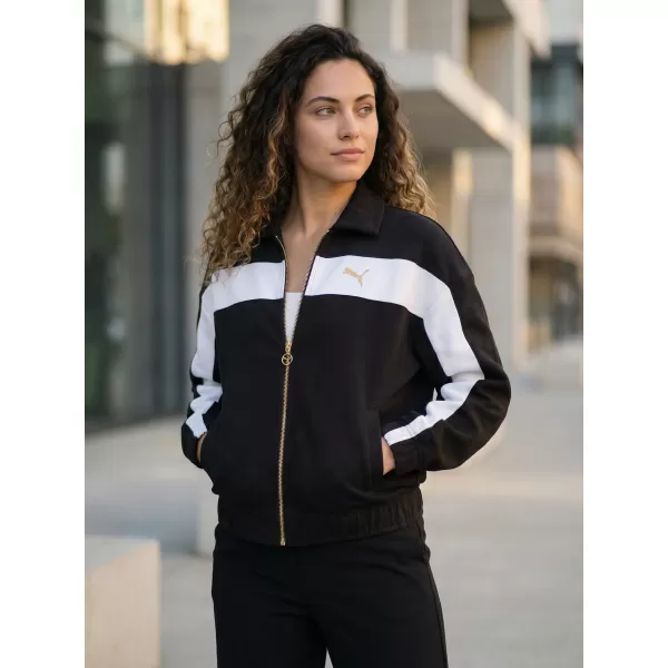  Női kabát PUMA T7 RELAXED TRACK JACKET 632137-01 FEKETE 
