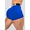 Fitness rövidnadrág magas derékkal GLUTE PUMP 240 BLUE Nebbia