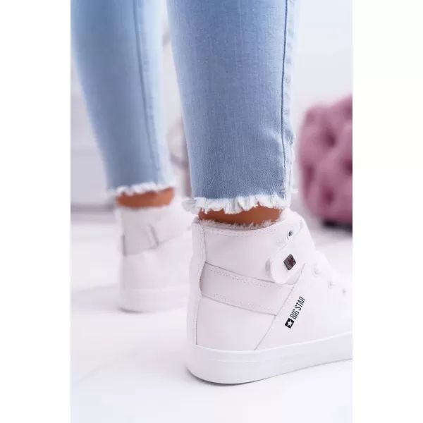  Női bőr bokacsizma BIG STAR V274541FW WHITE Big Star Shoes 
