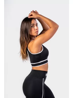 Közepes tartású sportmelltartó MY RULES 608 BLACK Nebbia