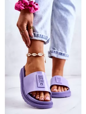 Női divatpapucs BIG STAR JJ274A304 LILA Big Star Shoes