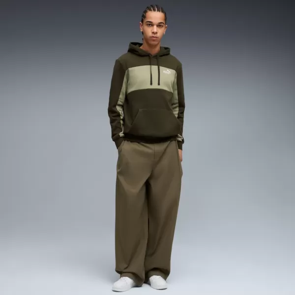  Férfi pulóver PUMA ESS BLOCK HOODIE FL 684686-82 ZÖLD 