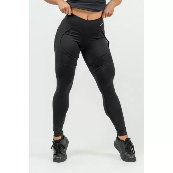  Női sport leggings INTENSE Mesh 838 Gold BLACK/GOLD Nebbiával 