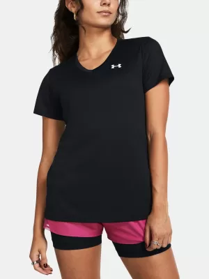 Női póló UNDER ARMOUR TECH SSV- SOLID 1384229-001 FEKETE