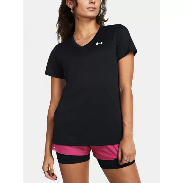  Női póló UNDER ARMOUR TECH SSV- SOLID 1384229-001 FEKETE 
