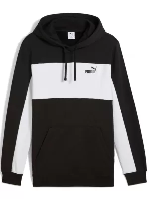Férfi pulóver PUMA ESS BLOCK HOODIE FL 684686-01 FEKETE