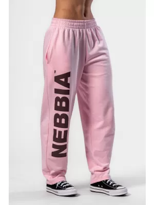 Bő bő melegítőnadrág BOYFRIEND STYLE 432 PINK Nebbia