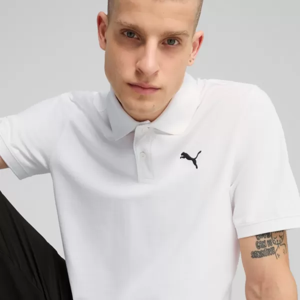  Mens t -phirt gallérral PUMA ESS PIQUE POLO 682554-02 FEHÉR 