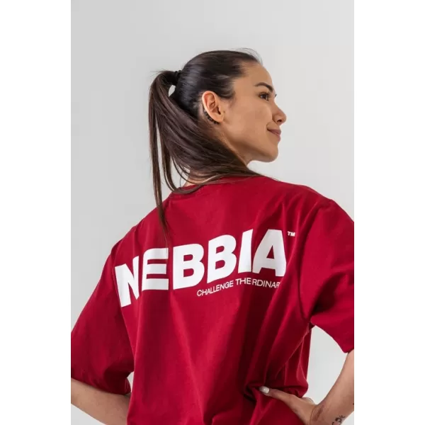  Túlméretezett póló GYM ESSENTIALS 381 DARK RED Nebbia 