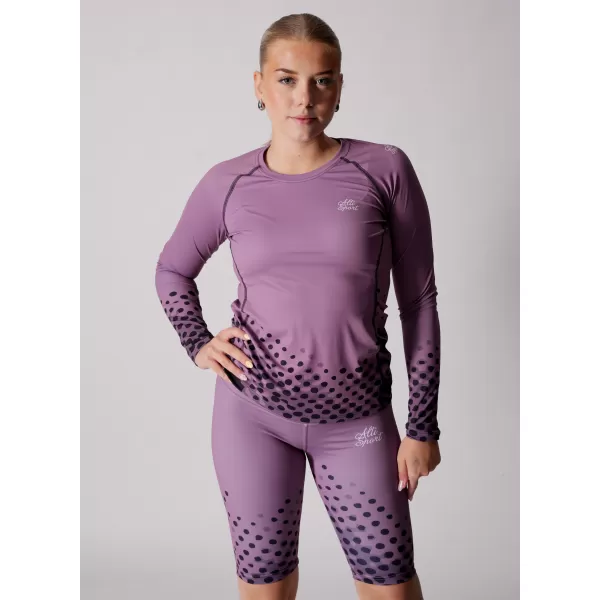  Női funkcionális T -piró hosszú ujjú prémiummal ALTISPORT VOJ/ALW109TR03 LILA 