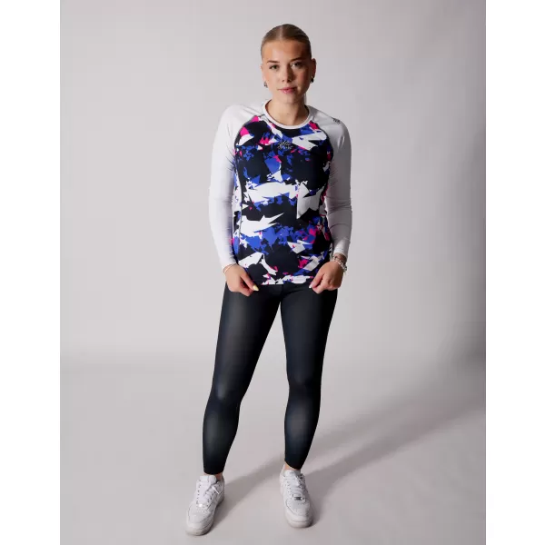  Női funkcionális T -piró hosszú ujjú prémiummal ALTISPORT VOJ/ALW110TR03 IBOLYA -FEHÉR 