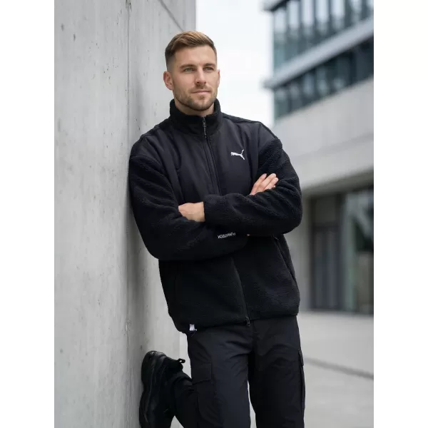  Férfi dzseki PUMA TECH SOFT TECH RELAXED SHERPA JACKET 632104-01 FEKETE 