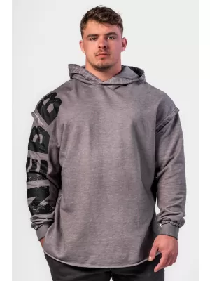 Kimosott Túlméretes kapucnis pulcsi NO BS 371 LIGHT GREY Nebbia