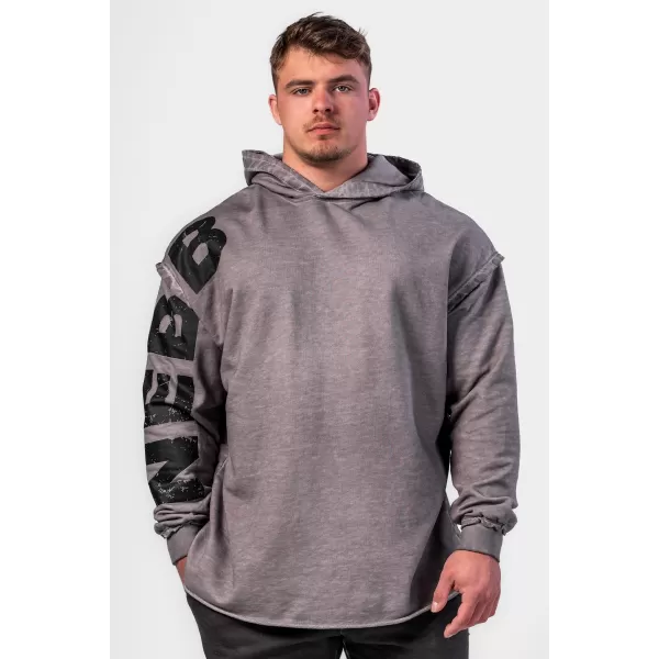  Kimosott Túlméretes kapucnis pulcsi NO BS 371 LIGHT GREY Nebbia 