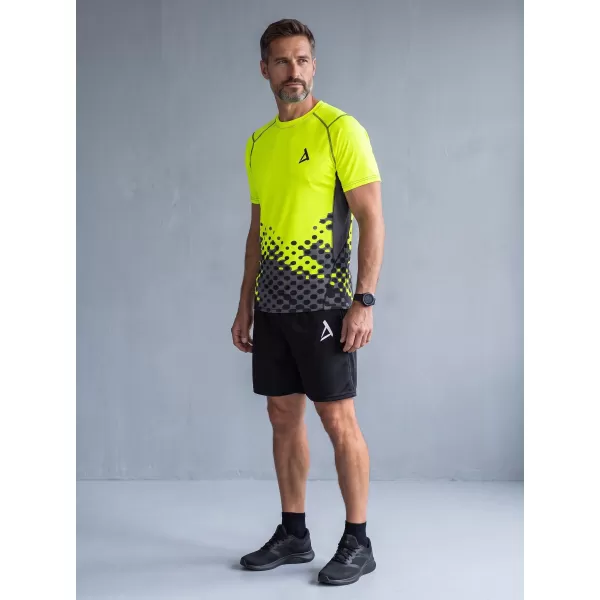  Férfi funkcionális tömörítés T -piró prémium ALTISPORT VOJ/ALM109TR04 FLUO SÁRGA 