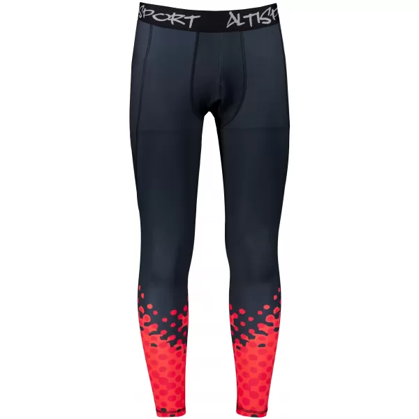  Férfi hosszú prémium sportleggings ALTISPORT VOJ/ALM109LEG01 PIROS/FEKETE 