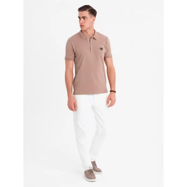 Férfi t -póló OMBRE OM-POSS-0148 VILÁGOSBARNA 