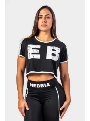 Crop top póló GAME ON 610 BLACK Nebbia