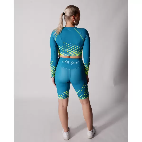  A nők funkcionális termés legfontosabb prémiumja ALTISPORT VOJ/ALW109TR04 SMARAGD/FLUO SÁRGA 