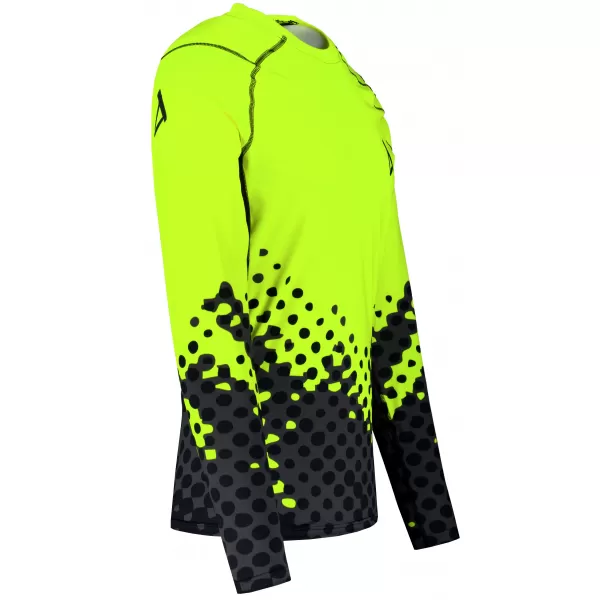  Férfi funkcionális tömörítési T -póló hosszú ujjú prémiummal ALTISPORT VOJ/ALM109TR03 FLUO SÁRGA 