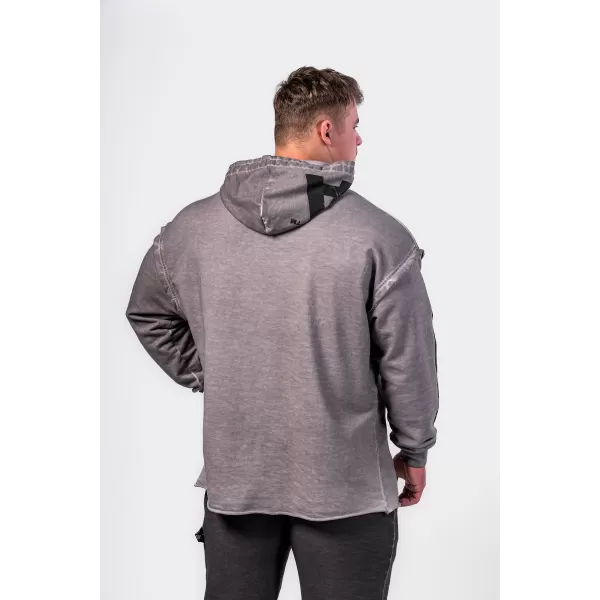  Kimosott Túlméretes kapucnis pulcsi NO BS 371 LIGHT GREY Nebbia 
