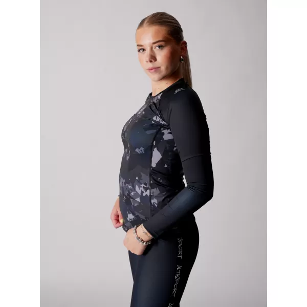  Női funkcionális T -piró hosszú ujjú prémiummal ALTISPORT VOJ/ALW110TR03 FEKETE 